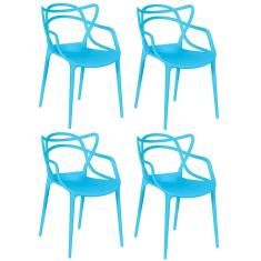 Kit 4 Cadeiras Allegra - Azul