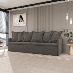 Sofá Retrátil E Reclinável 4 Lugares 280cm Dália Cabecasa Madeiramadeira Grafite