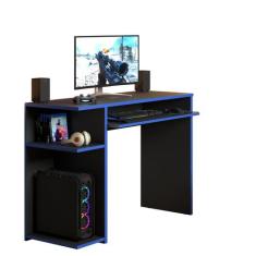 Escrivaninha Mesa Gamer Setup Computador Notebook Preto Vermelho Azul 