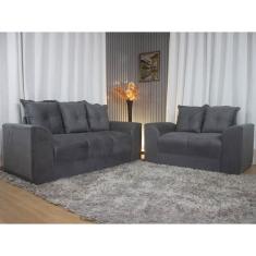 Sofá 2 e 3 Lugares Cinza 605 Porto
