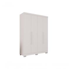 Guarda Roupa Solteiro 4 Portas Recife Salleto Branco