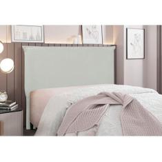 Cabeceira Cama Box Solteiro 90 cm Garden Veludo S04 - D'Rossi, Prata