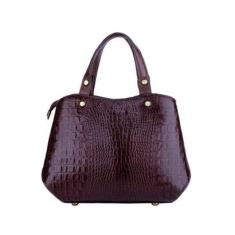 Bolsa pequena de couro croco Megan-Feminino