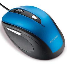 Mouse Com Fio Multilaser USB 1600DPI 6 Botões MO244 - Azul