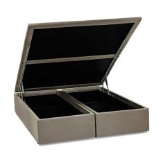Base Baú Physical Camurça Bege Queen (158x198x39) - Ortobom