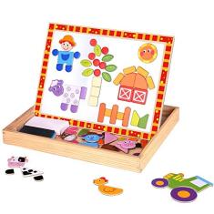 Brinquedo Magnético Quebra-cabeça e Lousa - Fazenda - Tooky Toy