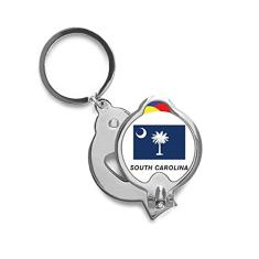 Cortador de unhas afiadas de aço inoxidável com contorno da bandeira do estado americano