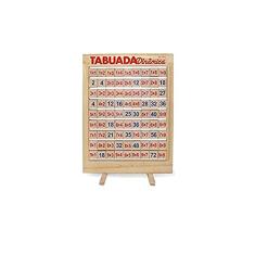 Tabuada Multiplicação Dinâmica Com 81 Peças Giratórias Em Madeira