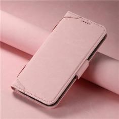 Capa de telefone carteira de couro para iphone 12 13 14 15 pro max plus 15plus 14pro com capa de suporte de cartão flip, rosa, para iphone 14 pro