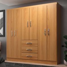 Guarda-Roupa Casal Sevilha 6 Portas Evidencia Móveis Cinamomo