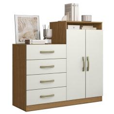 Cômoda 2 Portas 4 Gavetas Lucy Atacama Off White