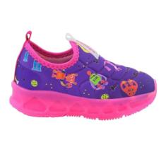 Tênis Infantil Menina Novopé 30001278 Led Fantasy Pipe Girafinha