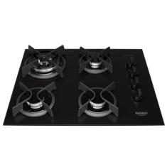 Cooktop 4 Bocas Dako Supreme Preto com Mesa de Vidro e Tripla Chama Bivolt