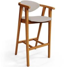 Banqueta Alta Para Cozinha Bancada Bar Sala de Jantar Fixa Cecília L02