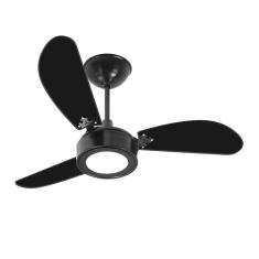 Ventilador De Teto Venti-Delta New Light Led 3 Pás Preto 6000K Luz Branca 220V