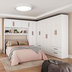 Guarda-Roupa Casal Modulado Hércules 11 Portas 6 Gavetas Branco - Carioca Móveis