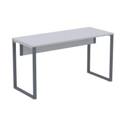 Mesa Escritório P25 TUB Pandin 150 cm (Larg) Tampo MDP Cinza Pé Aço Tubular Grafito