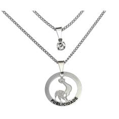 Colar Duplo Minha Profissão Publicidade Propaganda Inox