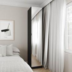 Guarda Roupa Modulado 1 Porta com Espelho 6 Prateleiras Hera CabeCasa 