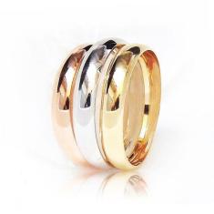 Anel de Ouro Tricolor 18k Triplo Colore - Meu Anel, 19