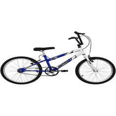 Bicicleta de Passeio Ultra Bikes Esporte Bicolor Rebaixada Aro 20 Reforçada Freio V-Brake Infantil Juvenil Azul/Branco