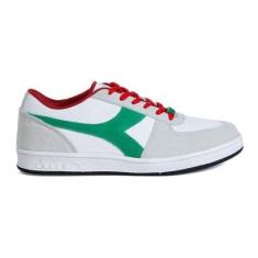 Tênis Lifestyle Diadora Playmaker SD Branco e Vermelho Unissex 44 BRANCO/VERMELHO/VERDE Diadora-Unissex