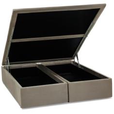 Base Baú Physical Camurça Bege Queen (158x198x39) - Ortobom