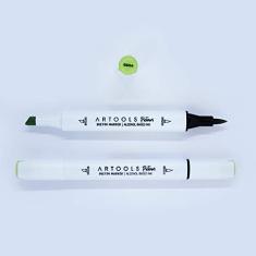 Marca Texto Artools Pictom Pontas Broad e Brush Verde G604