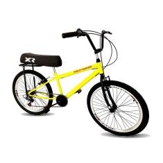 Bicicleta aro 26 com banco de mobilete 6 marchas tipo bmx am