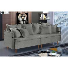 Sofá Fixo Atlas 4 Lugares Luxo 220cm Castellar Móbile