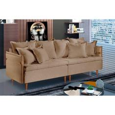 Sofá Fixo Atlas 4 Lugares Luxo 220cm Castellar Móbile