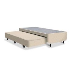 Base Box Bicama Molejo Basic Solteiro Yescasa Méscla Bege