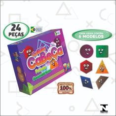 Quebra Cabeça Formas Geométricas MDF 24 Peças - Paper Toy
