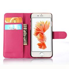 Capa para iPhone 6/iPhone 6S Carteira de Couro Flip Capa para iPhone 6/iPhone 6S Capa de proteção de telefone A capa com design simplificado