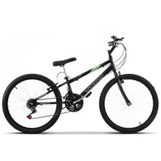 ULTRA BIKE Bicicleta Rebaixada Aro 24 – 18 Marchas Preto