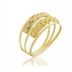 Anel de ouro 18k Duplo - Elegancy Joias, 8