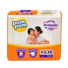 Fralda Pom Pom Protek Proteção de Mãe Mega XG com 38un, 38, XG