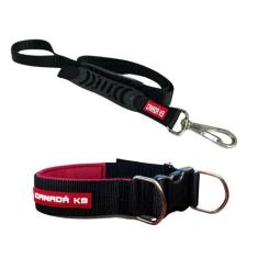 Coleira com Fecho em Nylon com Guia para Cães de Grande Porte - Canadá