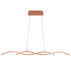 Lustre Pendente Quality Twine 1339 Com Led Bivolt - Cobre -