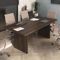 Mesa de Escritório 200cm para Reunião com Tampo 30mm Multimóveis CR252