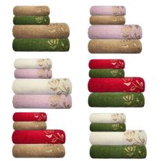 Jogo De Toalhas Luxo Guadalupe 4 Peça Gigante 500g/m² - LMPeter, Avelã