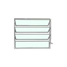 Vitro Basculante Branco 80 X 100 Vidro Liso