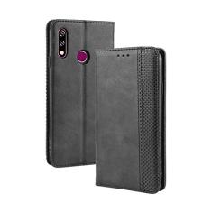Capa para LG W10, capa flip carteira com suporte de couro para LG W10, capa magnética retrô para celular, capa carteira de telefone com compartimentos para cartões