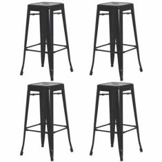 Kit 4 Banquetas Alta Para Bar Balcão Bancada Pub Bistrô Cozinha Americ