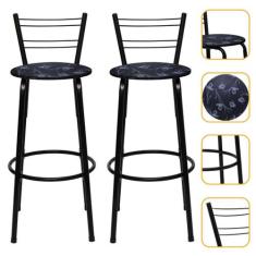 Kit 2 Banquetas Alta Para Cozinha Gourmet Bancada Balcão Bar Bancos Ar