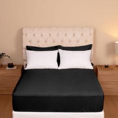 Jogo de cama queen línea micropercal 200 fios - 03 peças - Casa Paulin