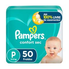 Fralda Pampers Confort Sec P - 50 fraldas