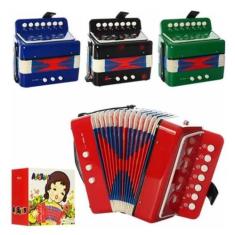 Sanfona Infantil Acordeon Gaita 3 Baixos 7 Teclas Mini Colors - toys