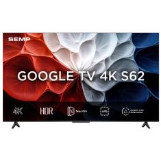 Smart TV Semp 50 Polegadas LED HVA 4K S62 WiFi Bluetooth Google TV 3 HDMI HDR10+ Dolby Audio 50S62