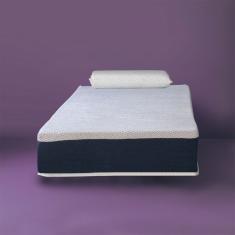 Colchão Solteiro King Mola Ensacada Guldi Firme (25x96x203) e 1 Travesseiro Guldi Nasa Viscoelástico Azul e Branco